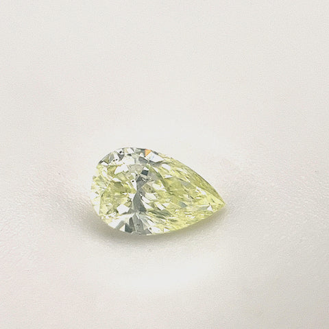 Natural Fancy Light Green Yellow 0.31ct Pear