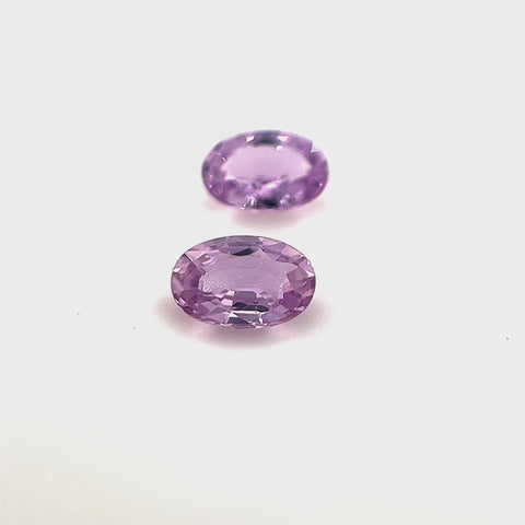 Purple Sapphire 1.02cts Pair Ovals