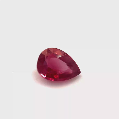 Ruby 0.86ct Pear