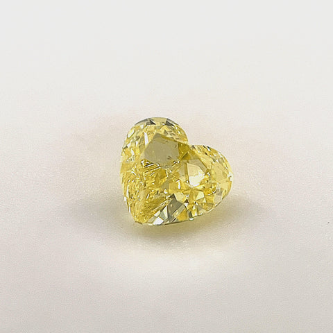 Natural Fancy Intense Yellow 0.50ct Heart