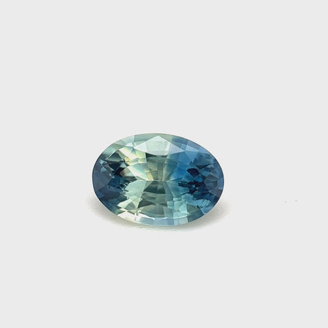 Teal Bi-colour Sapphire 0.79ct Oval