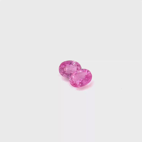 Pink Oval Pair Sapphire 0.55cts