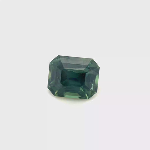Green Sapphire 2.07ct Octagonal