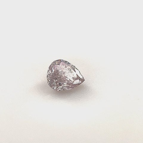 Natural Fancy Grayish Pink Purple 0.21ct Pear