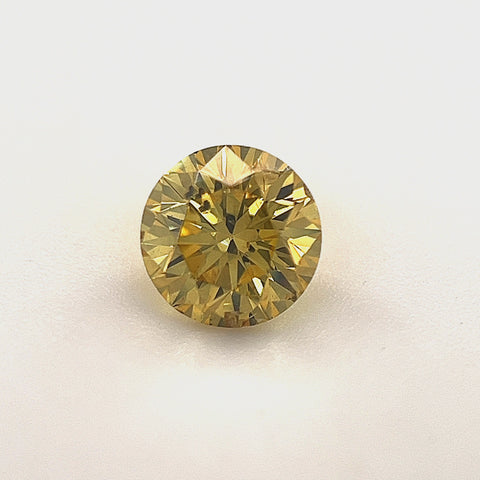 Natural Fancy Intense Yellow 0.60ct Round