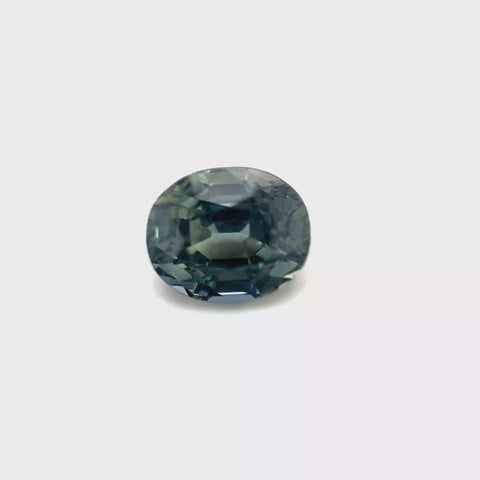 No Heat Colour Change Teal Tanzanian Sapphire 1.51ct Oval
