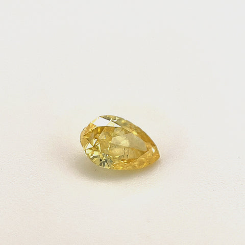 Natural Fancy Vivid Yellow 0.27ct Pear