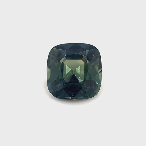 Teal Sapphire 3.58ct Cushion