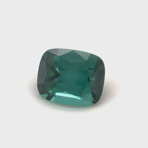 Teal Tourmaline 1.31ct Cushion