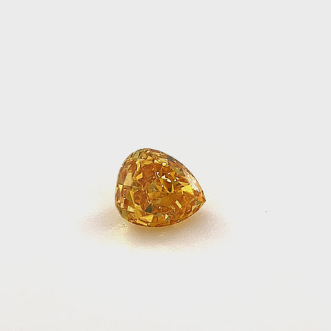 Natural Fancy Deep Orangy-Yellow 0.24ct Pear