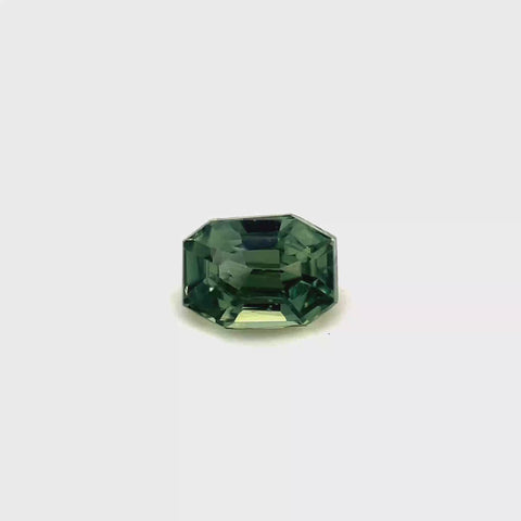 Green Sapphire 1.23ct Octagonal