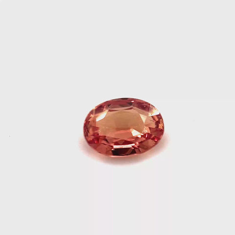Brownish Orange Oval Sapphire 0.69ct