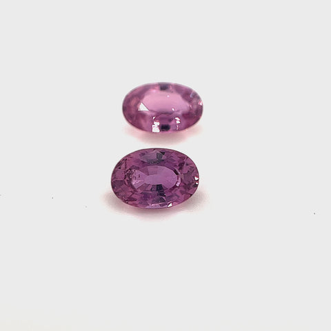 Purple Sapphire 1.21cts Pair Ovals