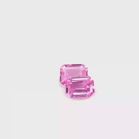 Pink Sapphire Octagonal Pairs 0.42cts
