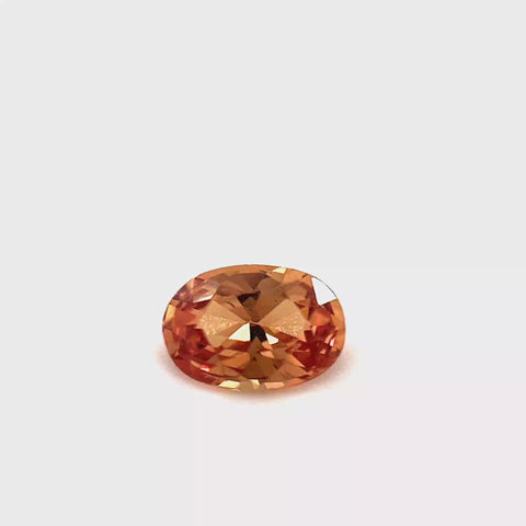 Brownish Orange Oval Sapphire 0.59ct