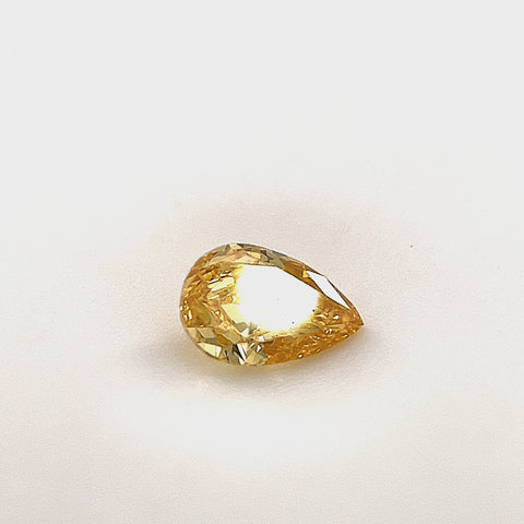 Natural Fancy Intense Orange-Yellow 0.20ct Pear