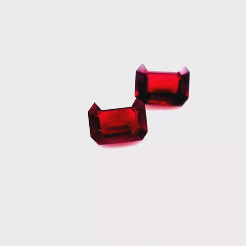 Ruby Pair 0.85cts Octagonal