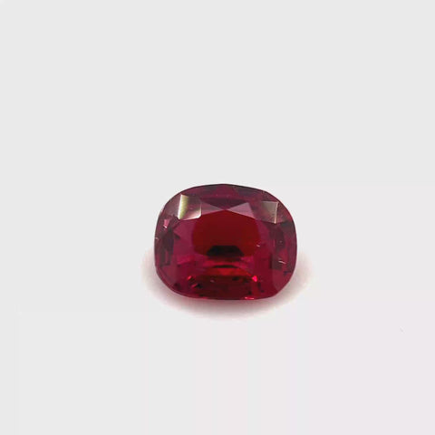 No Heat Madagascar Ruby 0.76ct Cushion