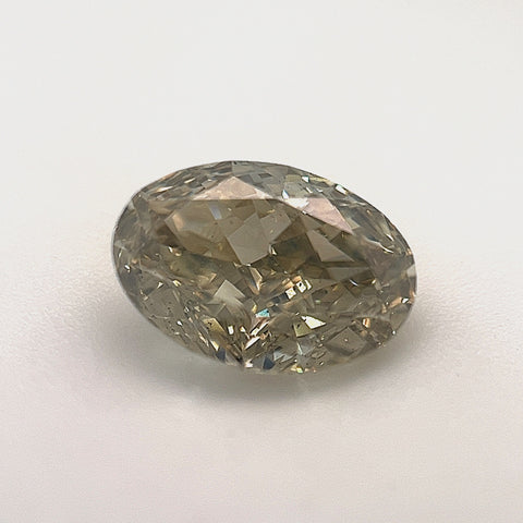 Natural Fancy Brownish Greenish Yellow 1.58ct Oval