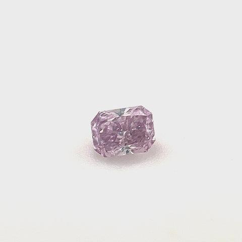 Natural Fancy Pink-Purple 0.14ct Radiant