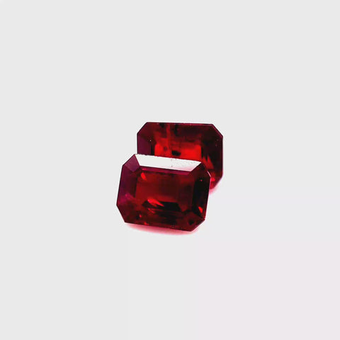 Ruby Pair 1.36cts Octagonal
